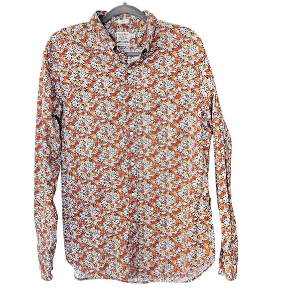 J. Crew Tops - J.Crew Reimagined cotton Floral Long Sleeve Blouse size Large